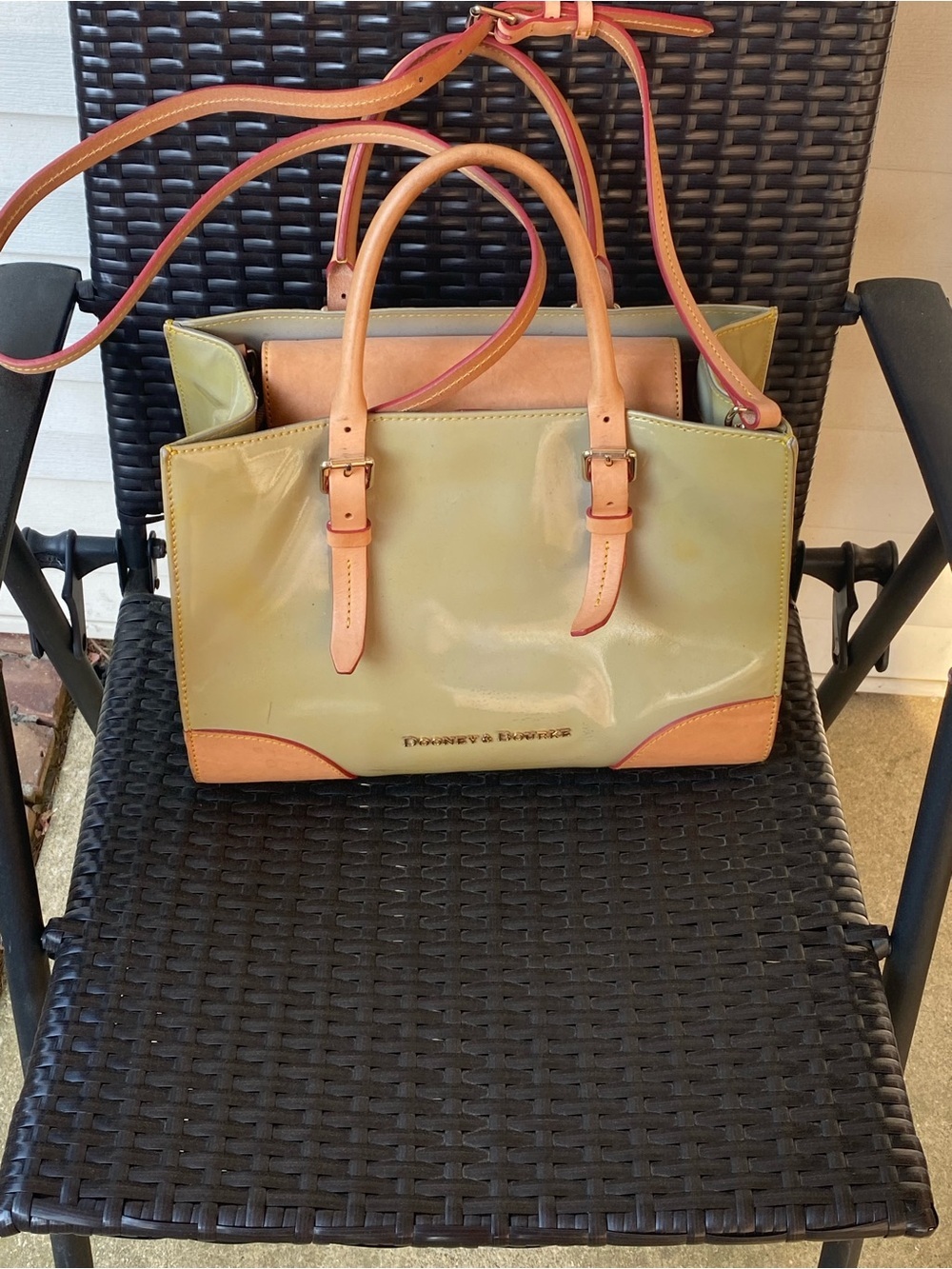 Dooney&Bourke Patent Leather Satchel/Crossbody